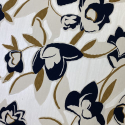 szyfon wiskoza-poliester beżowy wzorzysty VI2286