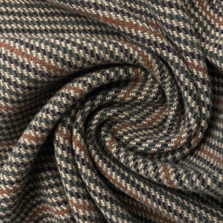 Tweed wełniany w paski