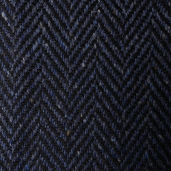 Wełna gruby tweed płaszczowy w czarno-granatową jodełkę WV2616