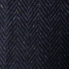 Wełna gruby tweed płaszczowy w czarno-granatową jodełkę WV2616